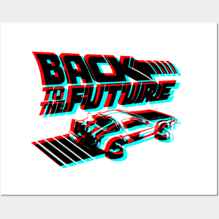 BACK TO THE FUTURE - Retro 3D glasses style Posters and Art